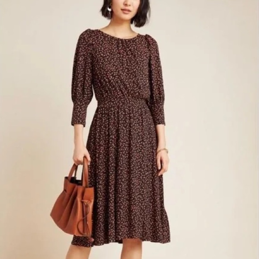 Anthropologie Maeve Chatham Midi Dress